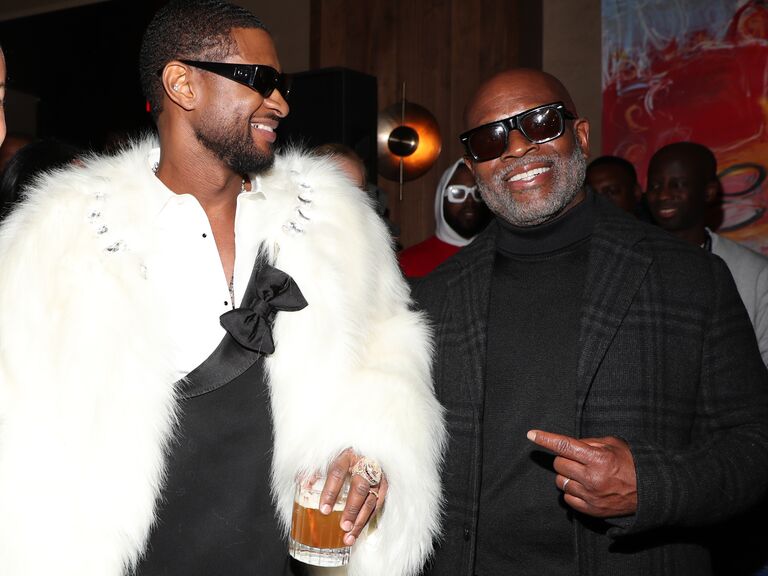 Usher at the Super Bowl after party