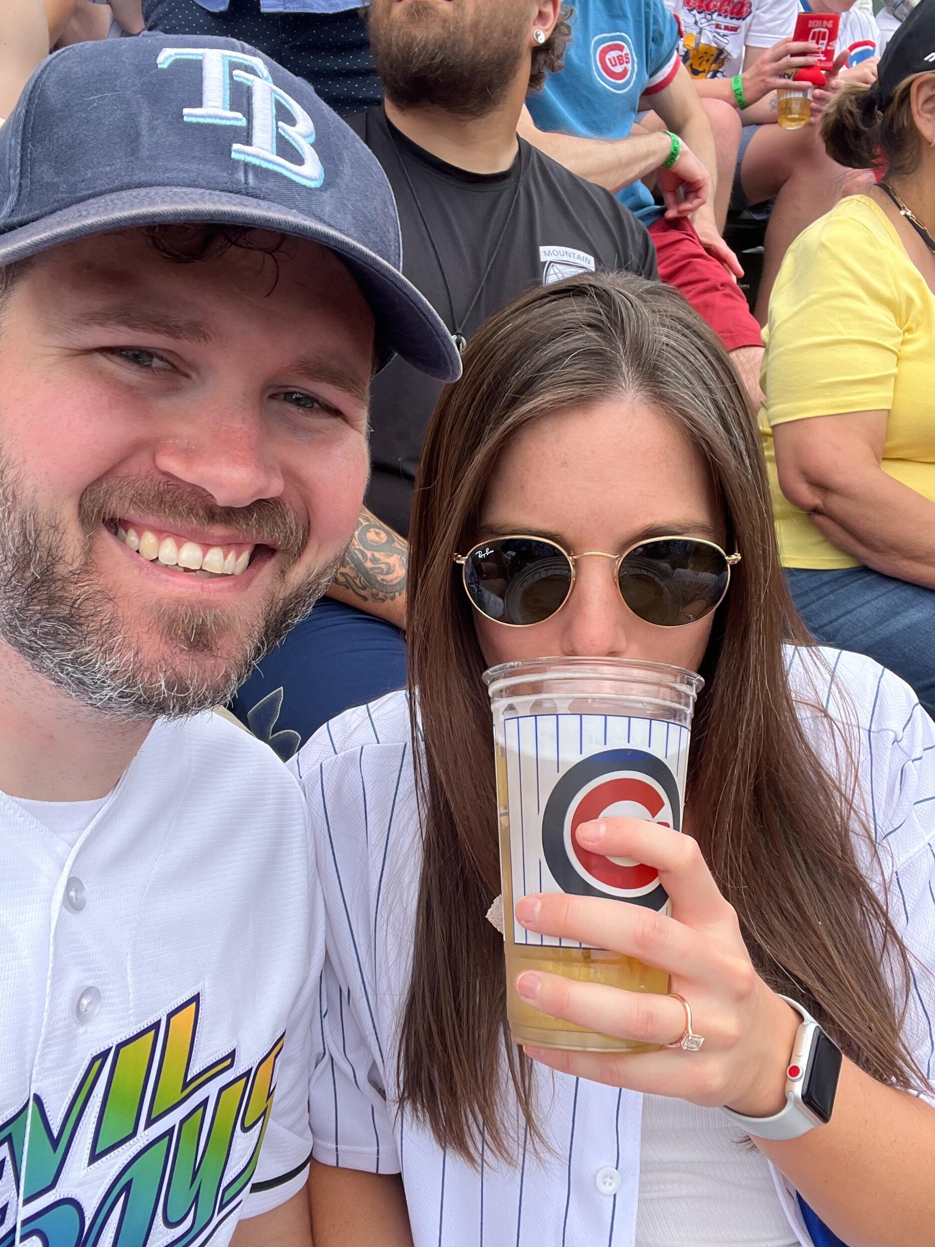 Rays @ Cubs, our first trip to Wrigley Field together