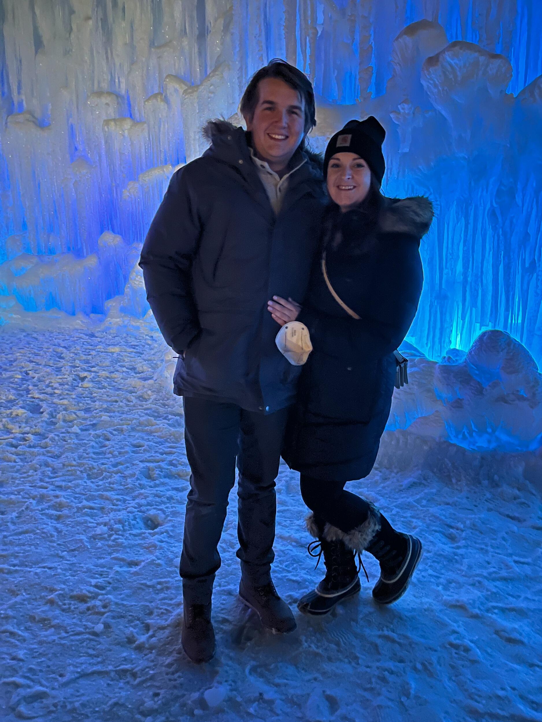 When you live in Minnesota, you go visit the ice castle in the winter!