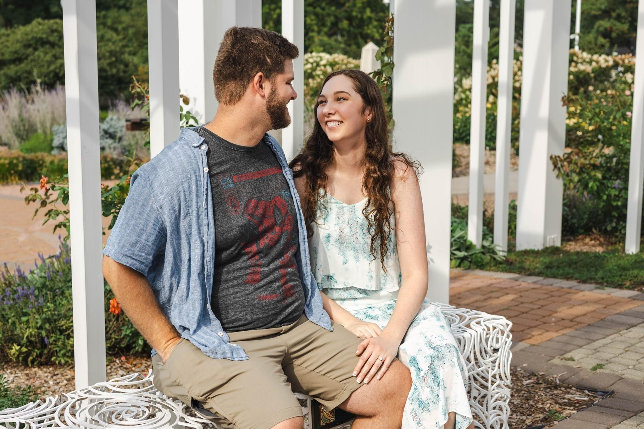 Finally, they took a little walk through the Hamann Rose Garden, where Jacob asked Katelyn a very important question - and of course, the answer was "yes."
