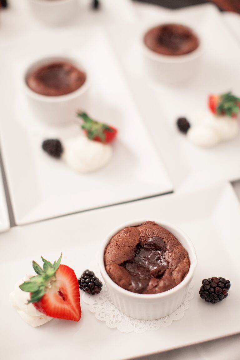 Mini chocolate lava cakes