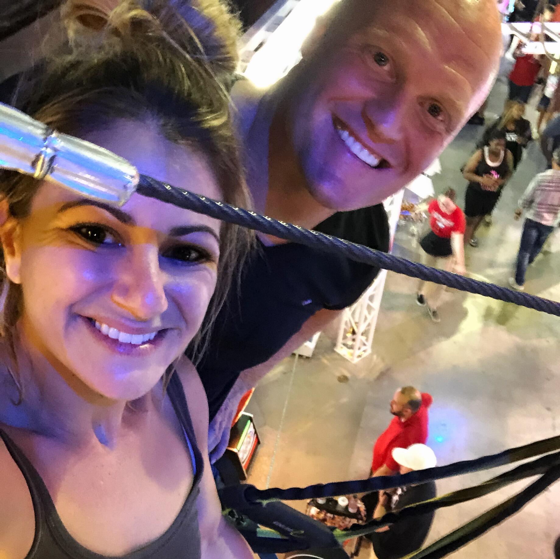 All of our first dates were a BLAST & we've been having fun this entire time. 
Here we're doing a ropes course at Xtreme, which is an indoor playground with all the fun things!