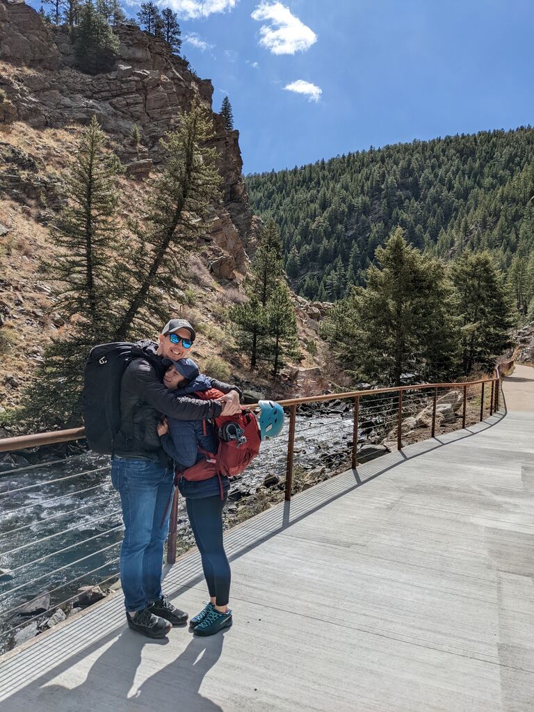 Our first trip as an engaged couple, climbing in Colorado.