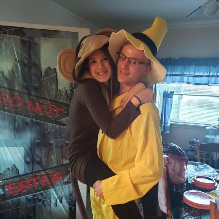 Our first matching Halloween costumes.