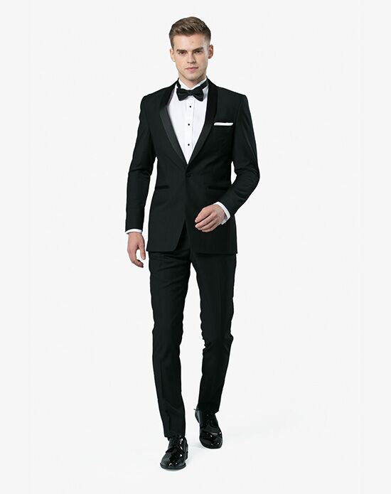 light grey tuxedo with black lapel