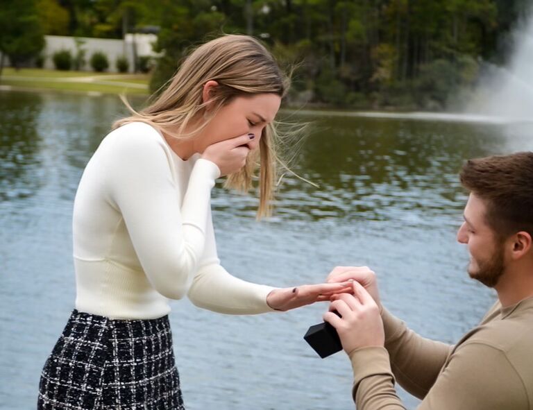 After graduating college, Caleb asked me to marry him. I was sure this time and said Yes!