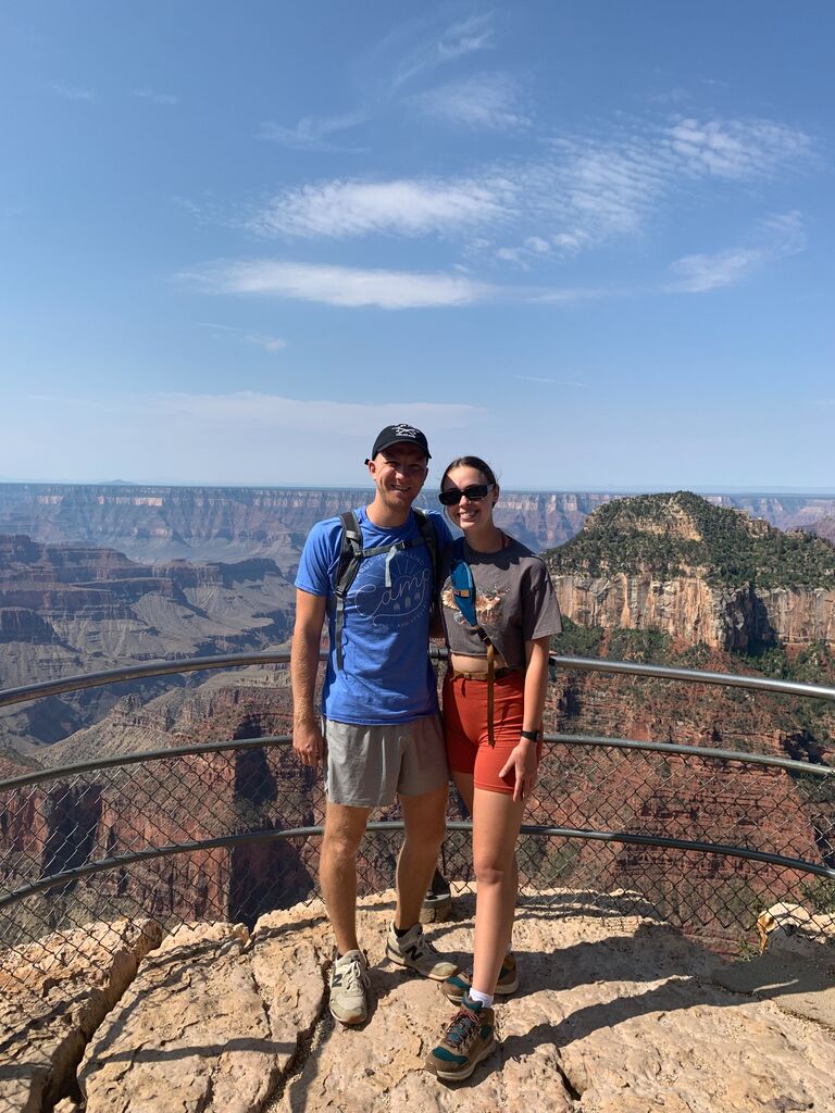 Visiting the Grand Canyon - one of the 8 National Parks we have been to together