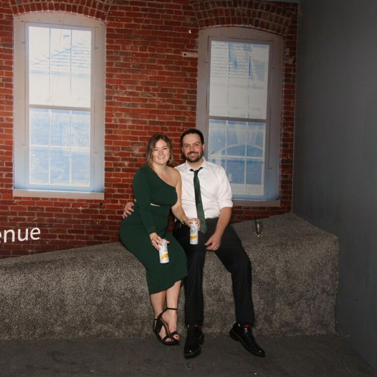 Quick stop in the photo booth while celebrating Justin and Maddie's wedding!