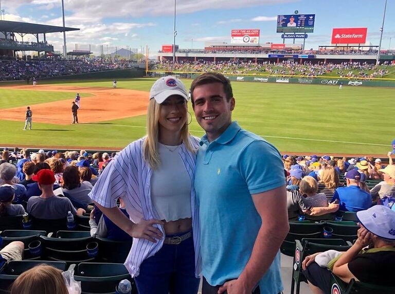 Charlie was subjected to a Cubs game on a Mills family trip to Arizona during spring training. 