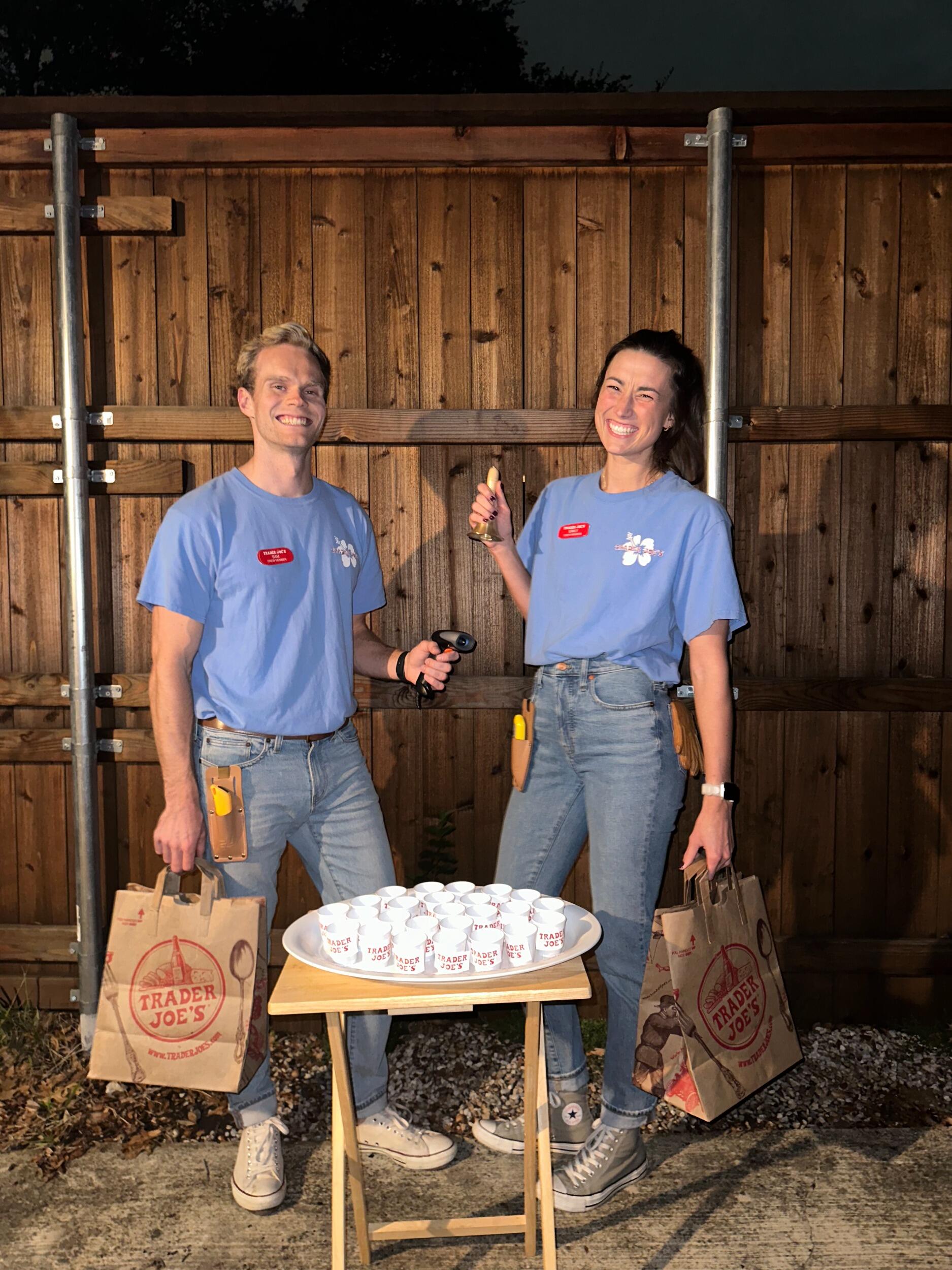 We dressed up as Trader Joe's employees for Halloween!