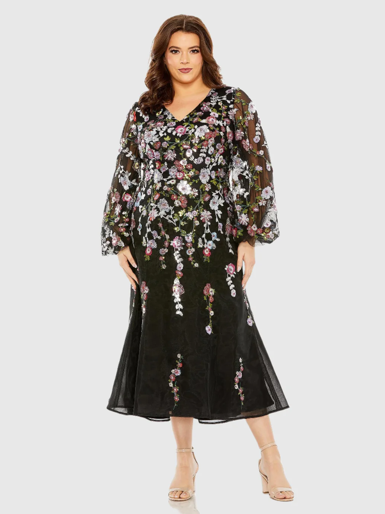 Floral mother of the bride dresses plus size hotsell