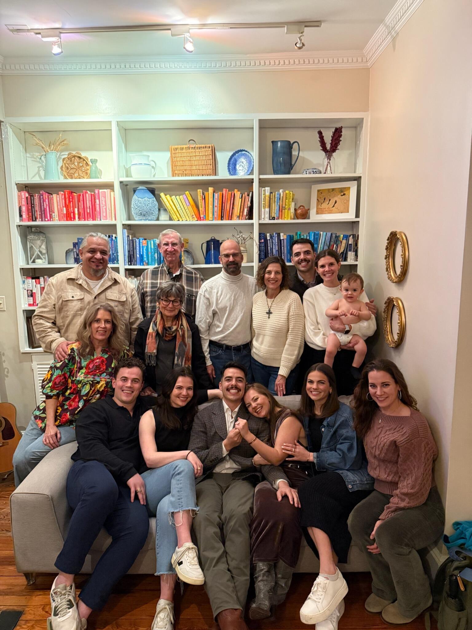 Our soon-to-be combined family at our engagement party!