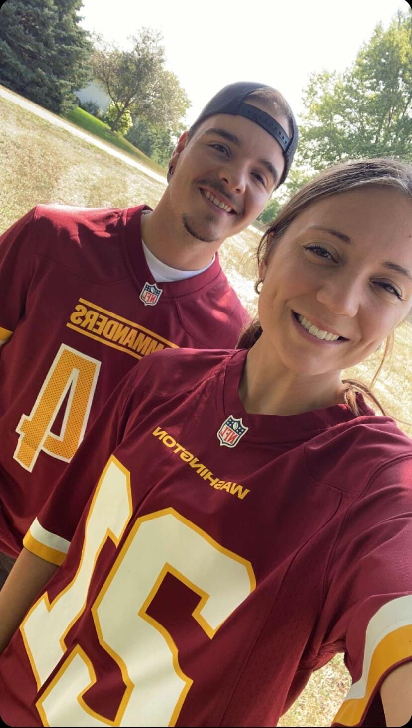 Alex has turned me into an NFL fan. Specifically, a Washington Commanders fan! We look forward to watching football together each fall. 