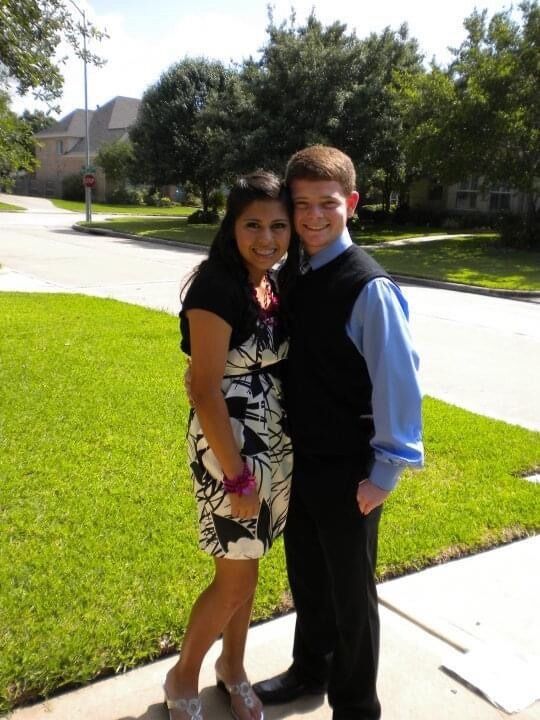 Ian and Savannah met in junior high through mutual friends, as they were both involved in sports and "Plugged In" at Second Baptist Church. They both had a crush on each other but were too afraid to admit it. They started dating in 8th grade, and this is them at their 8th grade dance.