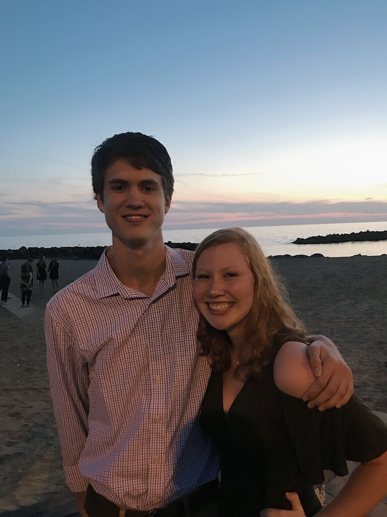 Just two new friends on a beach in Rome on their senior class trip! 