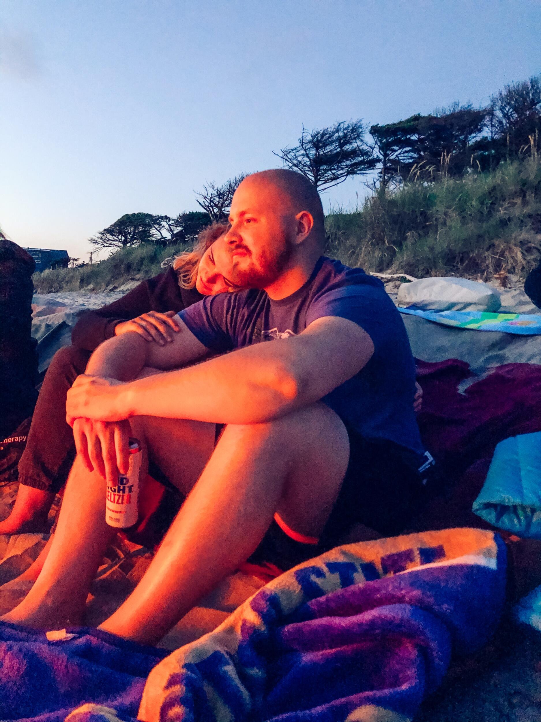 The pair went to Rockaway Beach with Blake's PA school friends as one last hurrah before everyone started their clinical rotations the following month