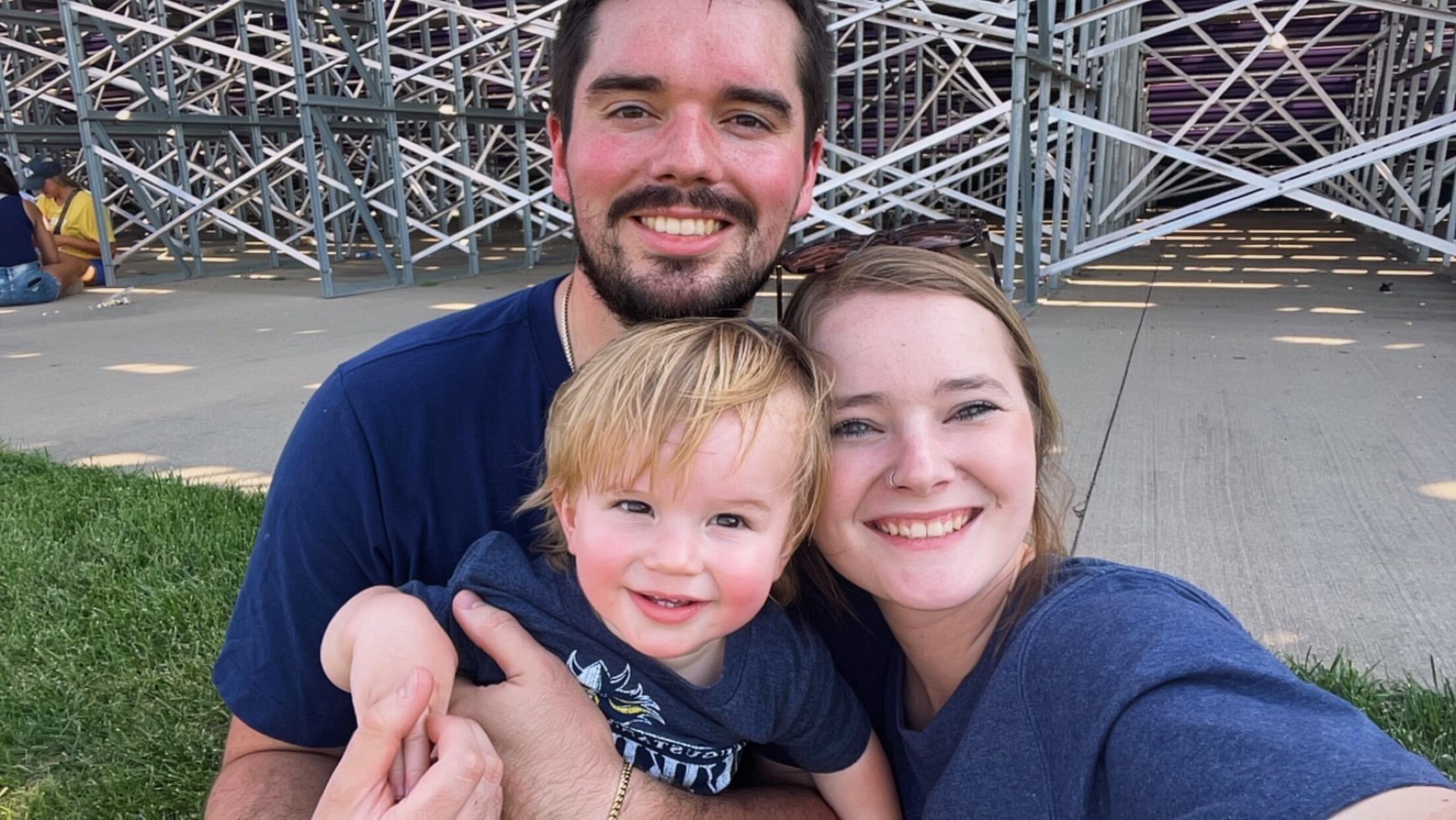 Our annual Augustana football game - Jude loved to cheer and yell "touchdown"!