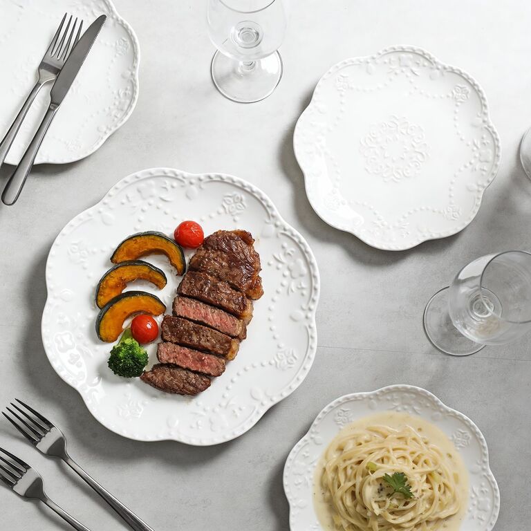 Lace ceramic plate set 13 anniversary gift from Amazon