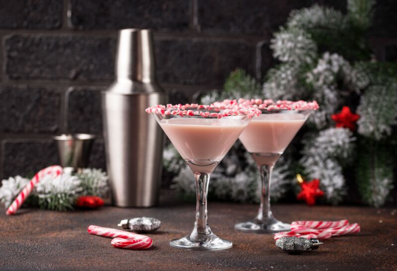 Glen Coco Candy Cane Martini - Mean Girls Themed Party Ideas