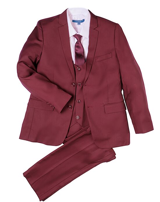 Perry ellis burgundy on sale suit