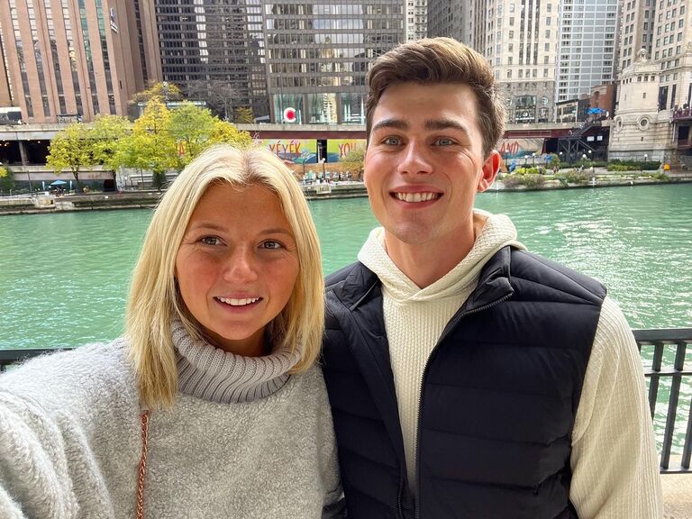 Madison visiting Eric when he lived in Chicago