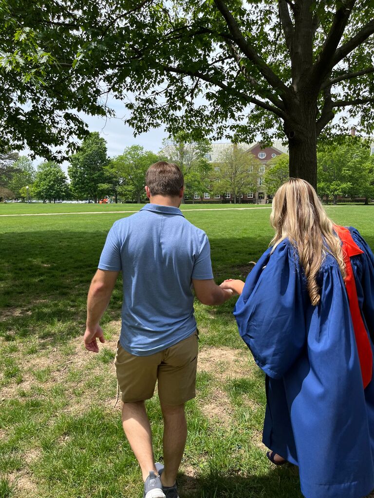 This time Erik was holding my hand to make sure I didn't fall. 