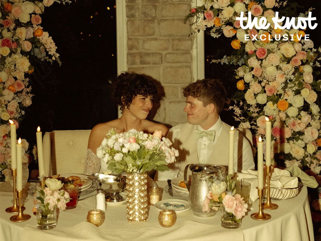 Tommy Winkler and wife Jessica Pappas on their wedding day