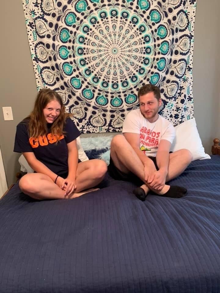 We moved into our first apartment together while we finished our degrees!