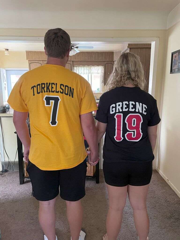It just so happened that Torkelson's and Greene's numbers made their dating anniversary. 