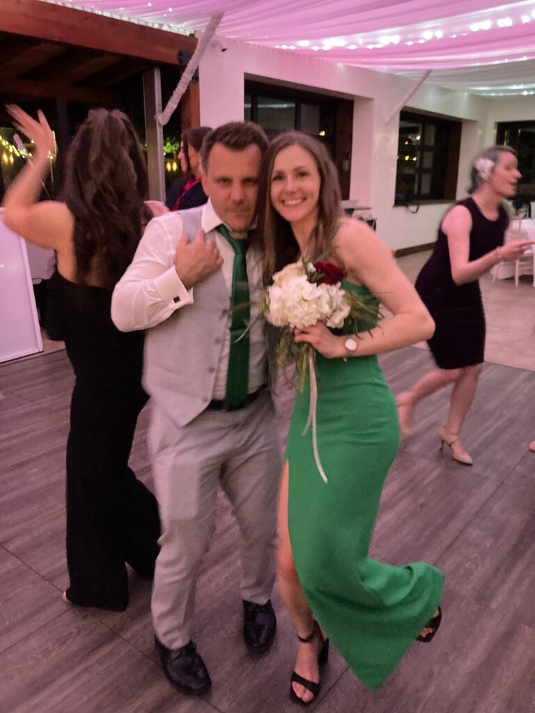 Elainee caught the bouquet at Cassy and Kevin's wedding!