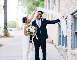 elegant, modern wedding at the machine shop in Minneapolis, Minnesota