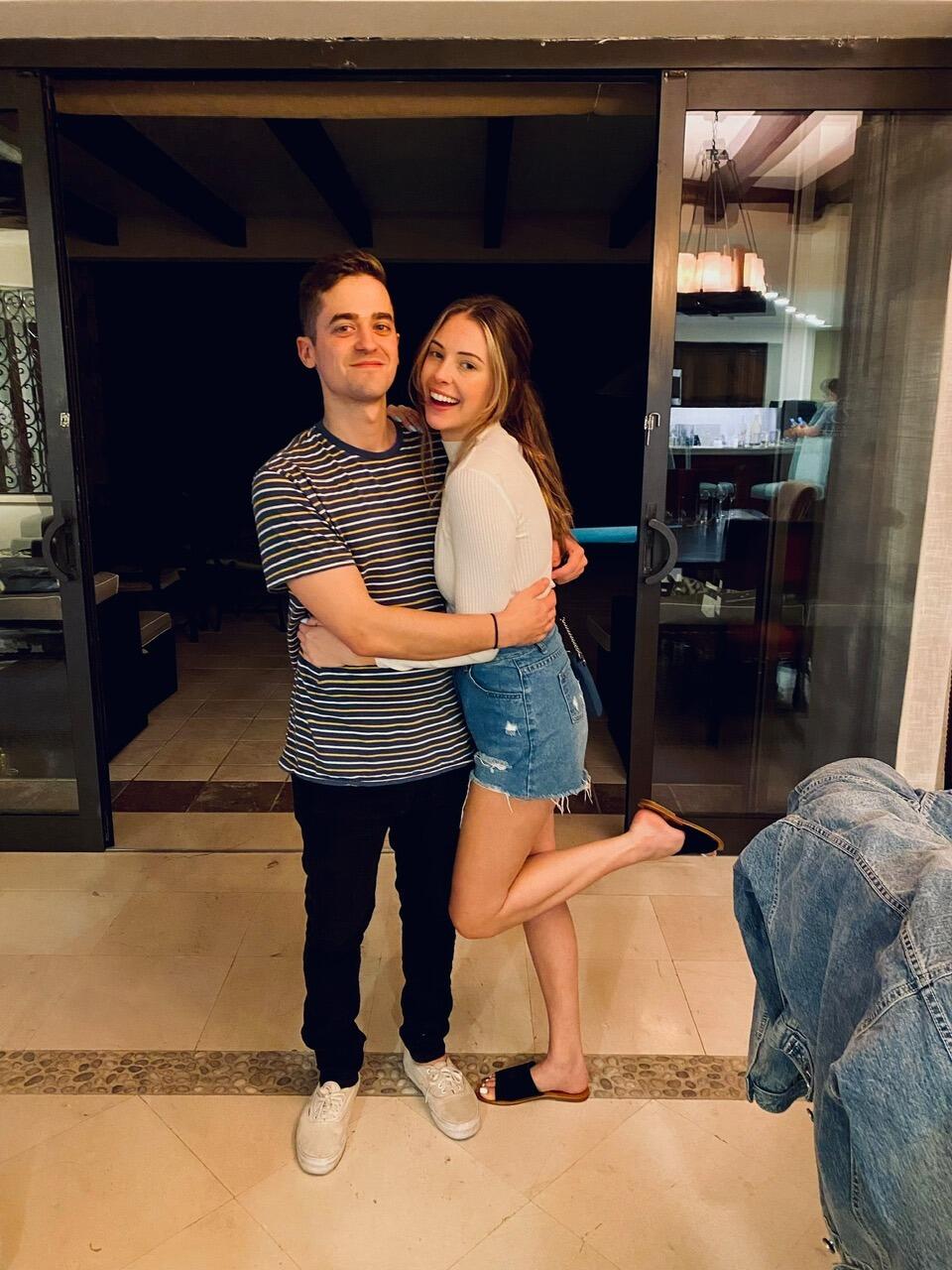 The couple traveled and had an amazing time with friends and family! They would not recommend being hungover at the airport though.