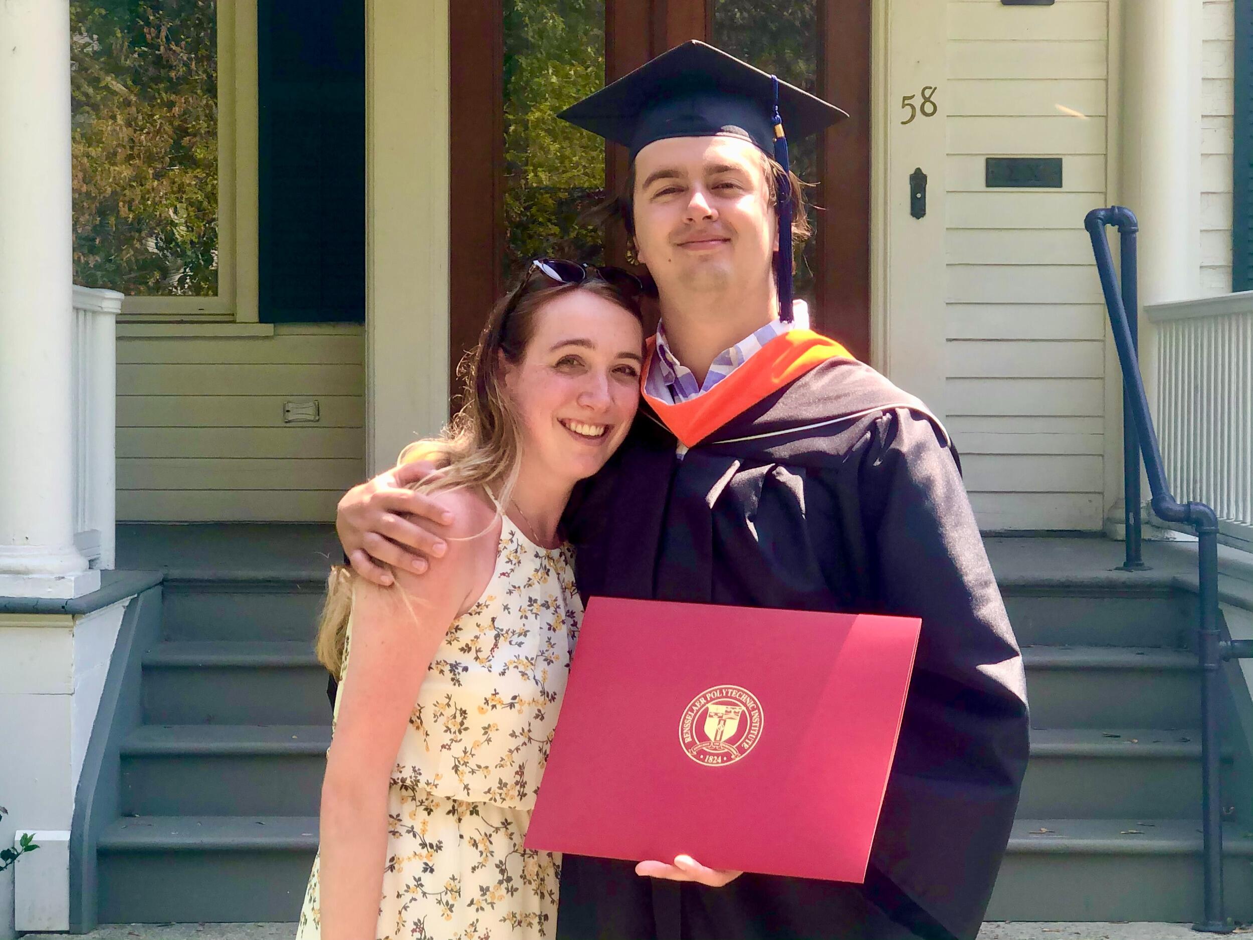 Nick graduates with his Master's (and beats Emily to degree #2!)