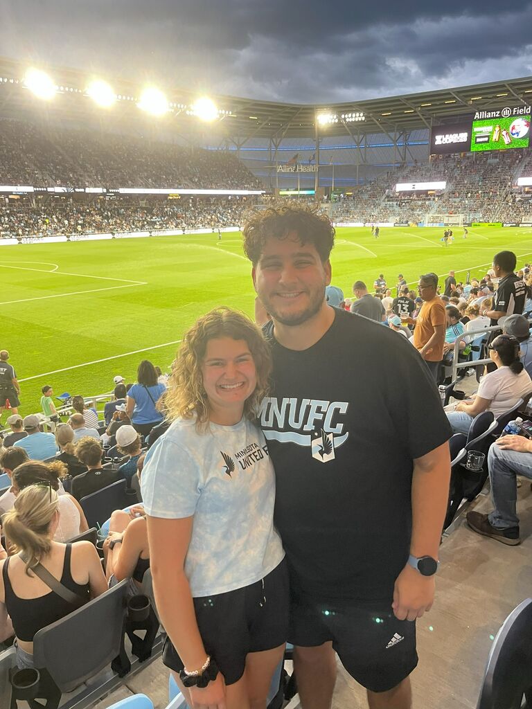 While spending the week together in Minnesota, Jacob and Eliana went to a Twins baseball game, a Minnesota United soccer game, and celebrated their early one year anniversary!