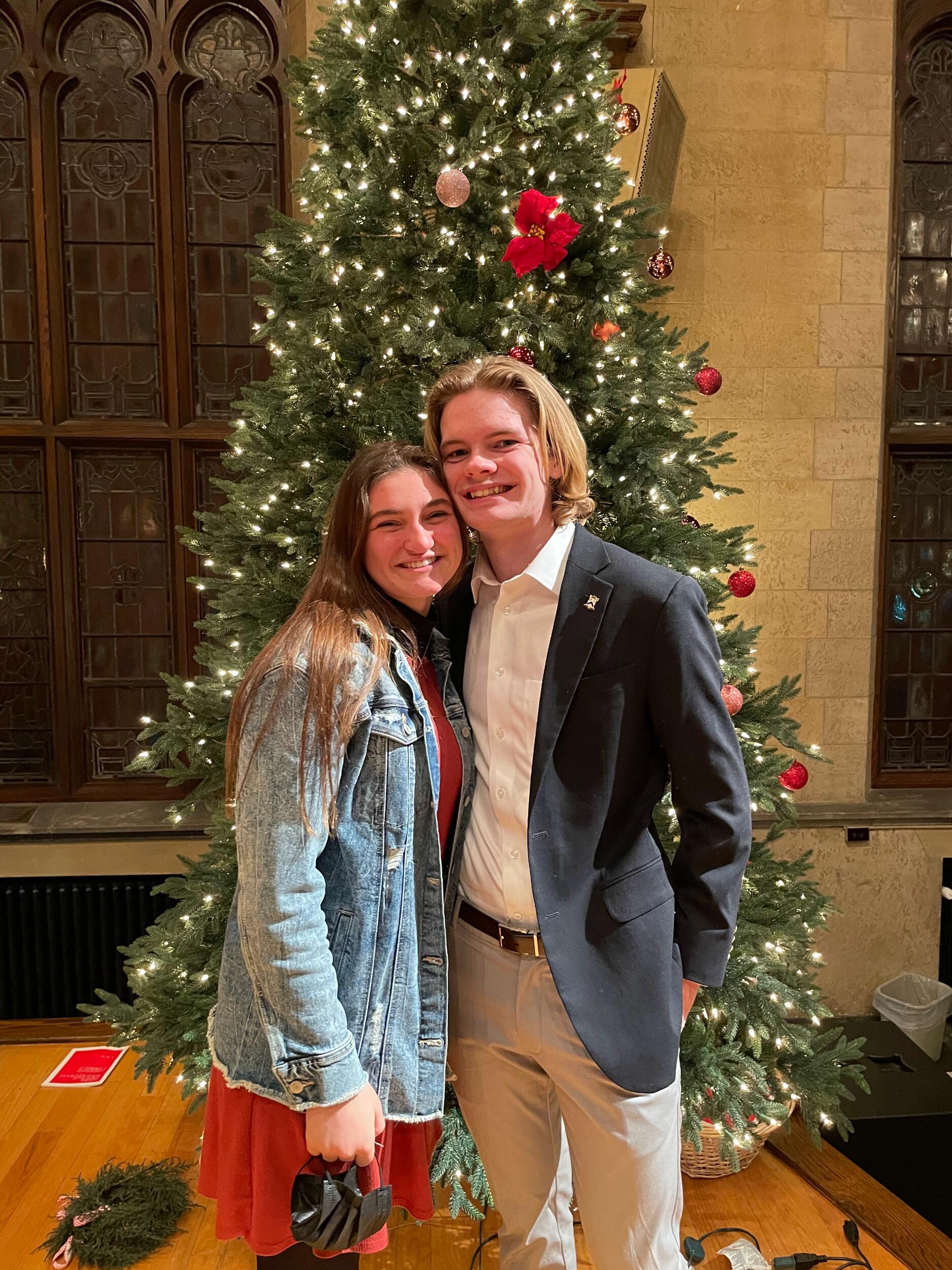 Our first Christmas together in Dimnent! This year, we got to enjoy the service together as congregants, as neither of us were playing in the band.