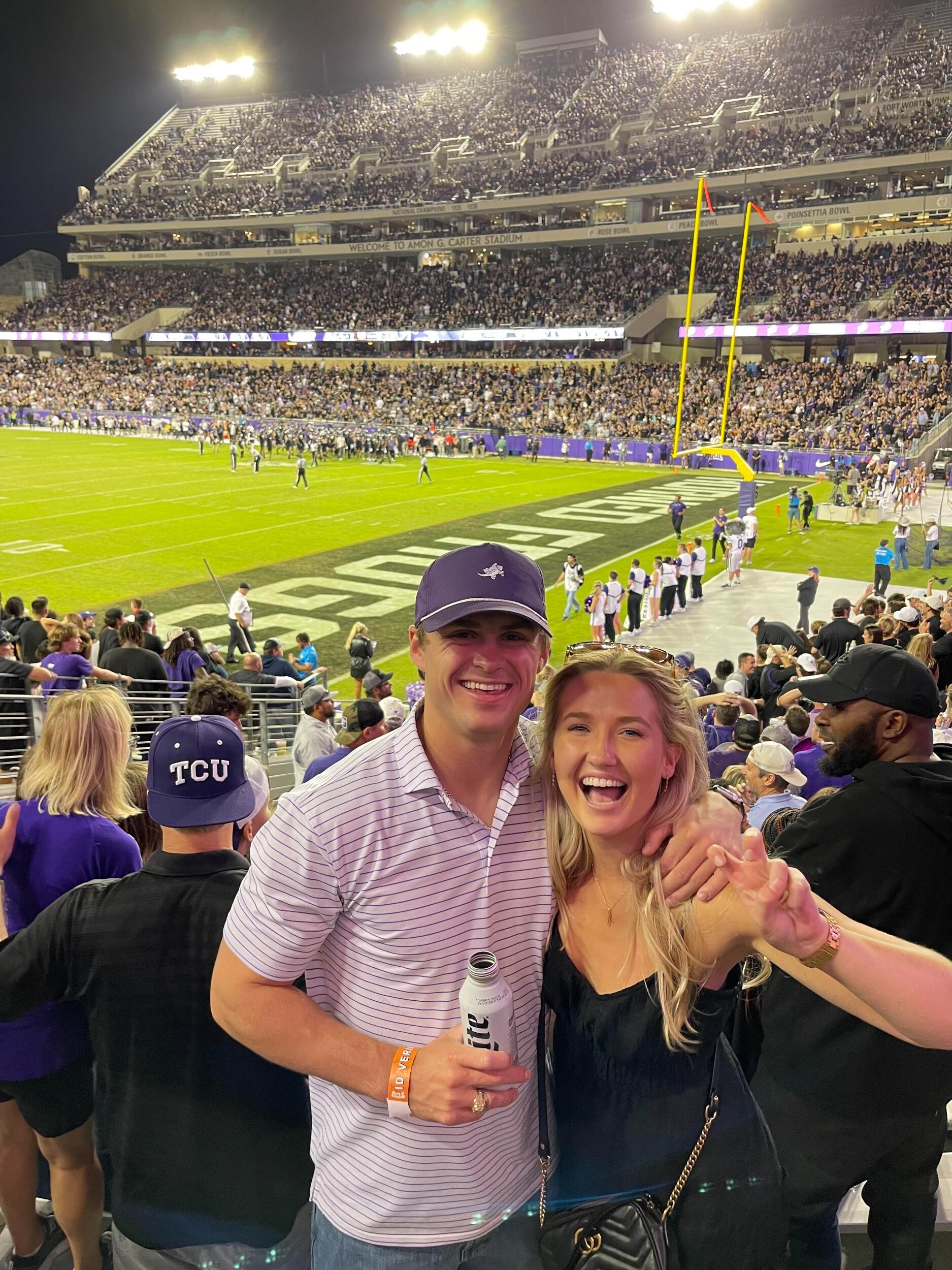Back at their Alma Mater... proud alumni! Also the start of an AMAZING TCU football season.