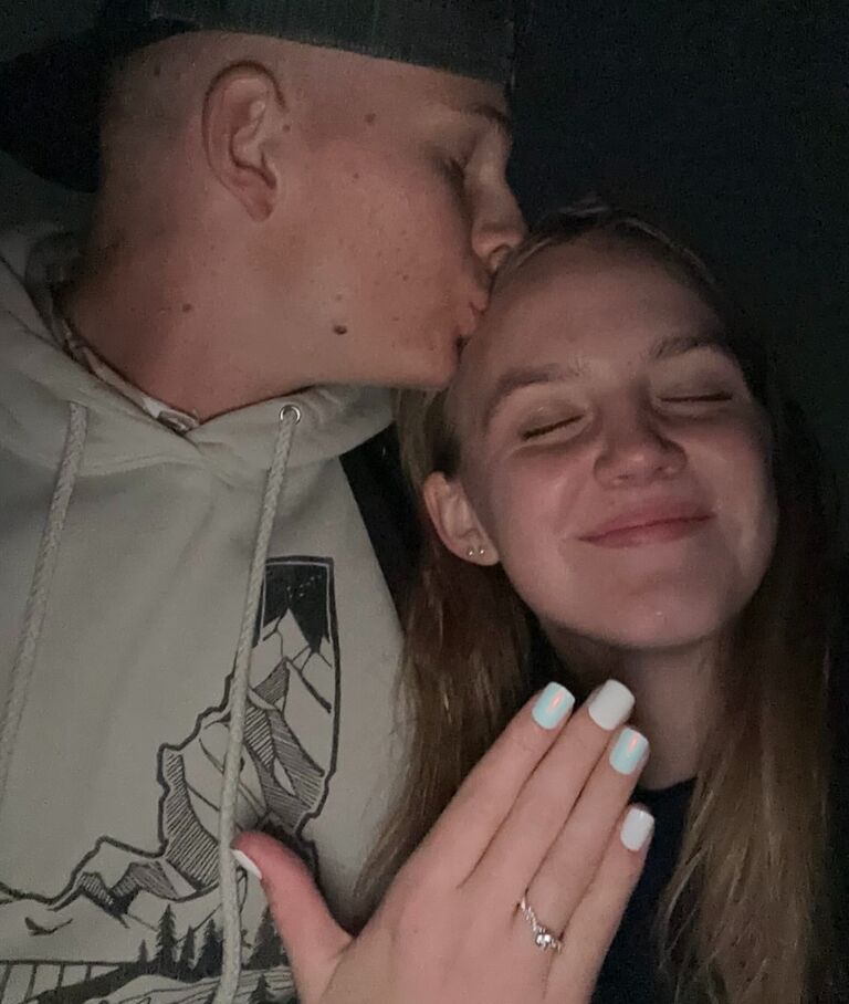 Got engaged during a visit to chandler while in A school. At Silver Strand Beach Promise to love you Forever and Always!