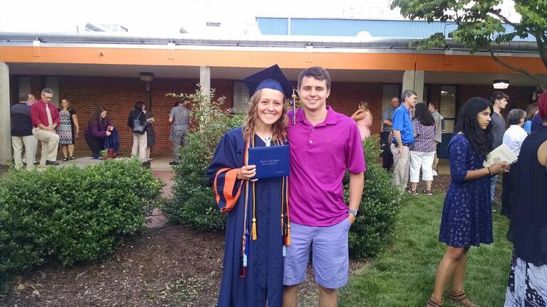 My high school graduation. We celebrated Luke's high school graduation 2 weeks later.