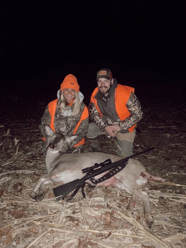 The only time Jade hunts is during gun season and if it’s with Kyle. Her first deer and Kyle was probably more excited than she was.