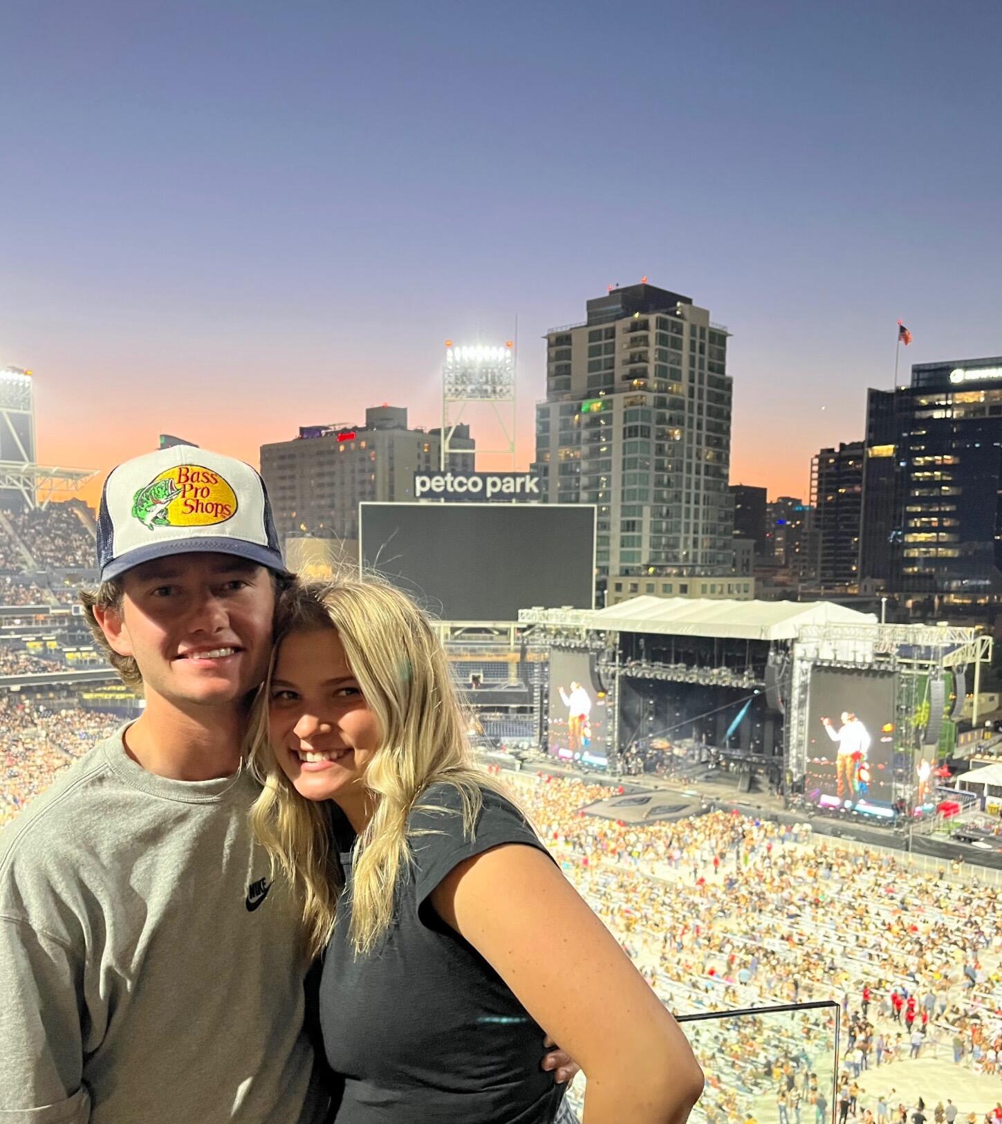 first vacation: California for a Morgan Wallen concert during long distance