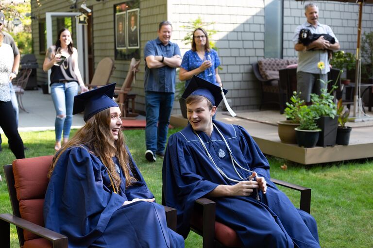 Class of 2020 graduation...COVID edition, hosted by the Pollocks.