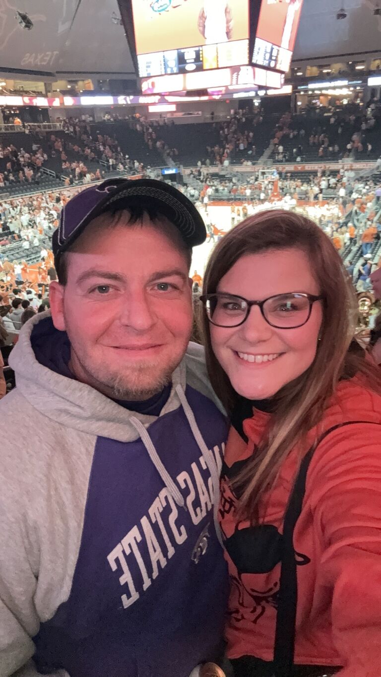 K-State vs. Texas, the day before Matt proposed.