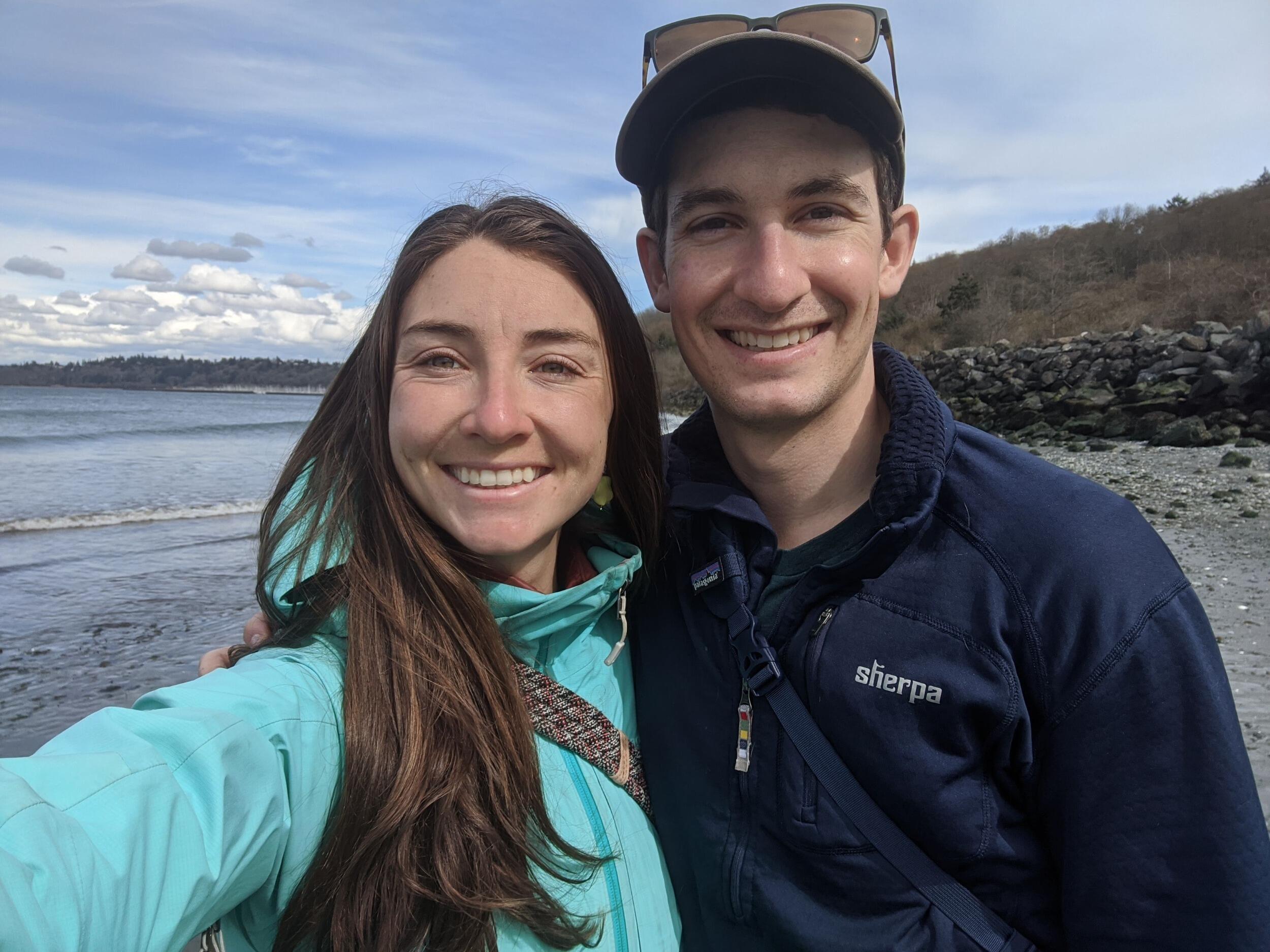 Hannah's spring break during second year of vet school she visited Sam in Seattle, WA while he was there doing clinicals and toughing out the rain and commuting on e-bike. But while visiting the sun came out and we were able to enjoy a little spring time beach day. This was David's first time to the ocean, not a fan of the salt water... 