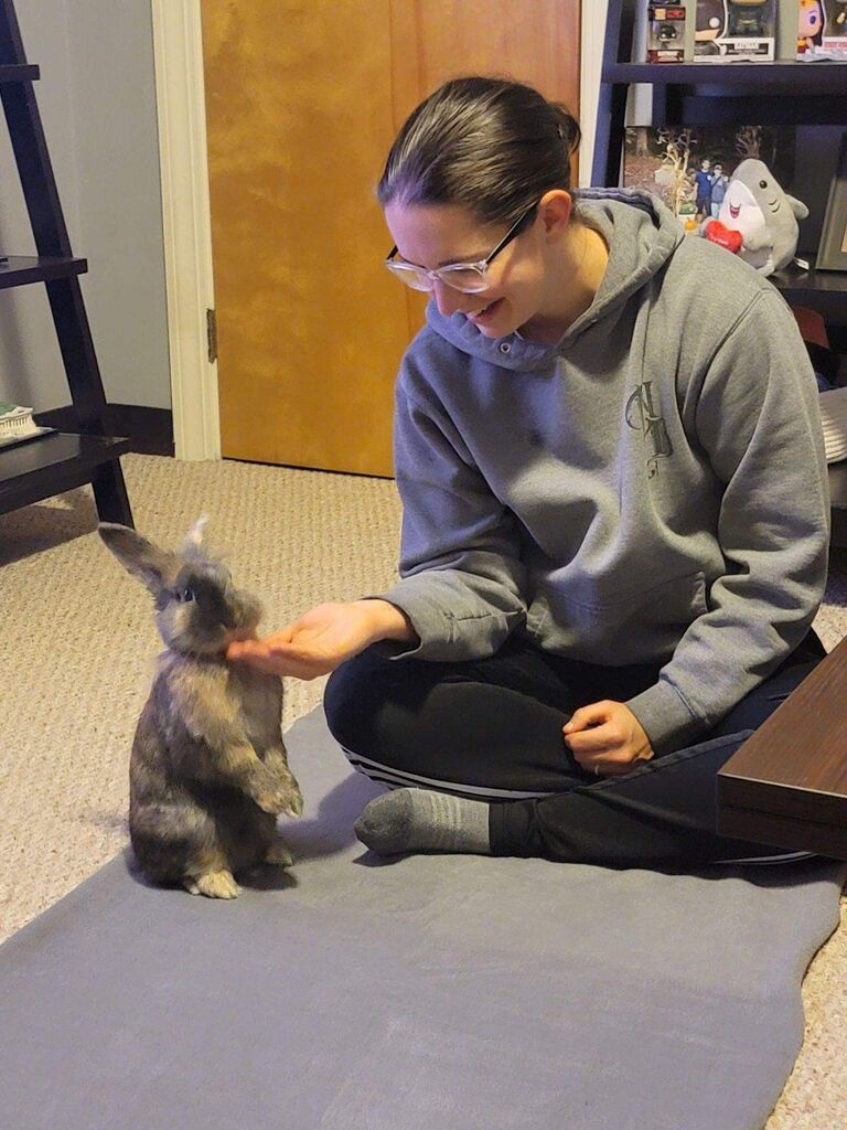 The New Addition: First comes marriage, then comes the baby carriage? Well, not necessarily. After months of back and forth they finally decided to add a little chaos to the mix. And so, Mickey McFarland the lionhead bunny entered the chat. Weighing a whopping 3 pounds and 3 ounces he was the perfect little addition to their already chaotic family.
