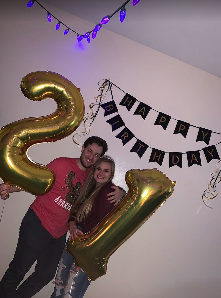 Celebrating Lexie's 21st Birthday at her house on East 19th Ave.