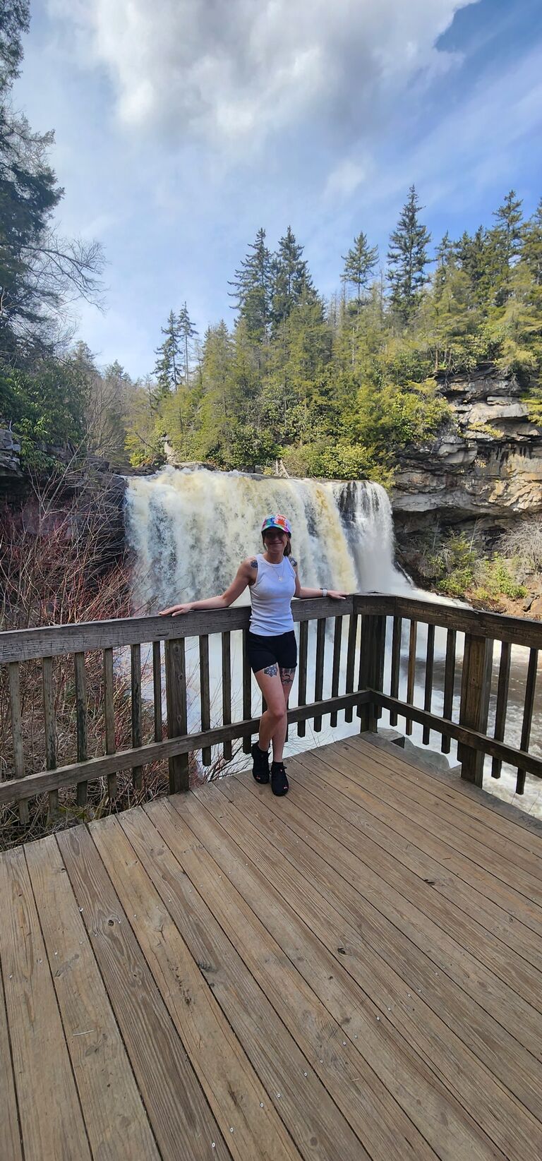 Rachael had no idea he had spotted her the exact moment she was taking this photo. 

Before he could act, she had already made her way back up the trail. Fortunately, fate had other plans.
