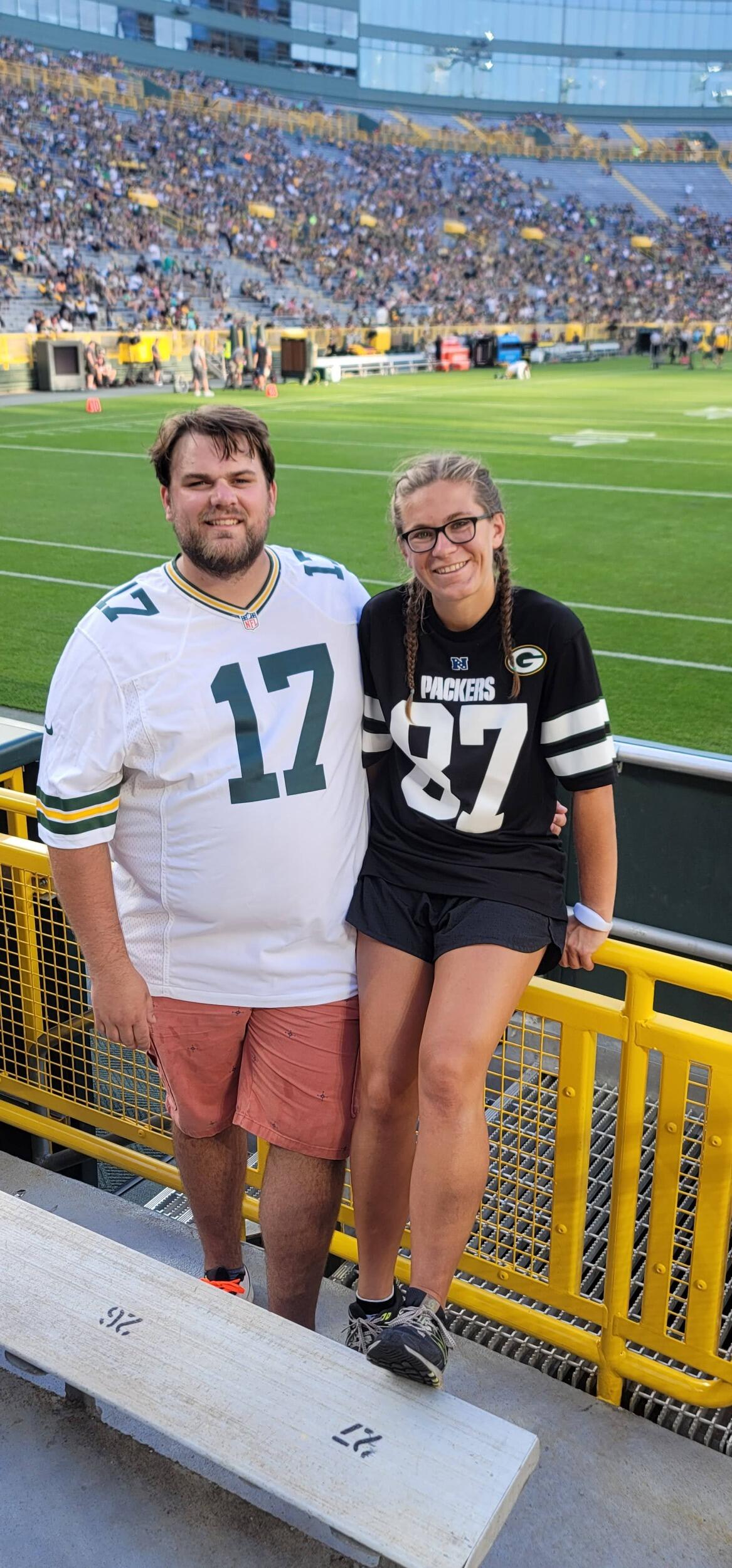 Green Bay, Wi - Mickala's first taste of the Green Bay Packers