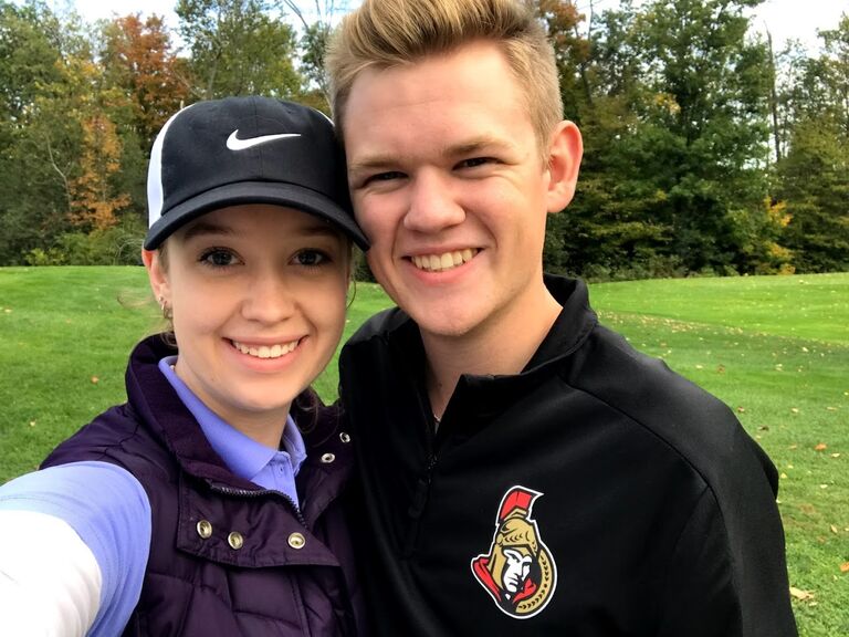 Golfing at the Perth Golf Course - Morgan's favourite!