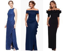 Three petite wedding guest dresses for women over 50