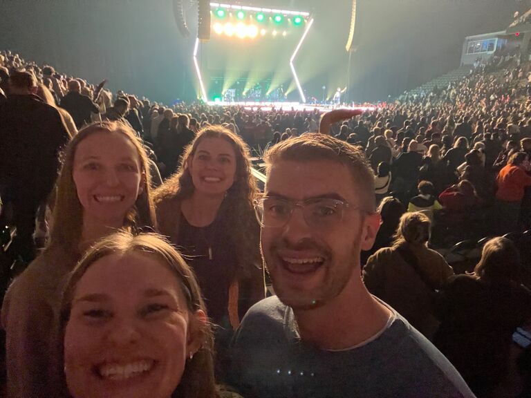 Saw Chris Tomlin with Meghan & Christina! Little did Emma know it was her last night before ENGAGEMENT!!! 